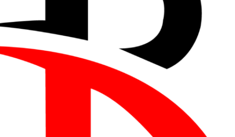 Black and red R